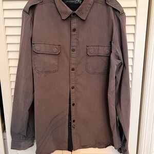 Fox Men's Casual Button Down Shirt - Brown